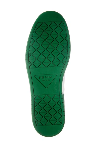 Shop Prada Downtown Logo Low Top Sneaker In Bianco/ Verde