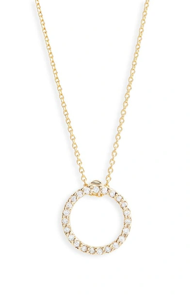 Shop Roberto Coin Xs Diamond Pendant Necklace In Yellow
