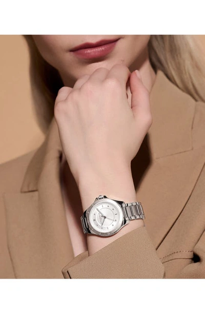 Shop Olivia Burton Sports Luxe Bracelet Watch, 36mm In Silver