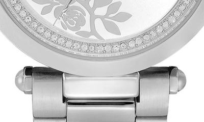 Shop Olivia Burton Signature Florals Bracelet Watch, 34mm In Silver