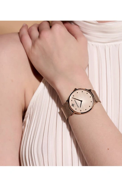 Shop Olivia Burton Celestial Mesh Strap Watch, 40mm In Blush