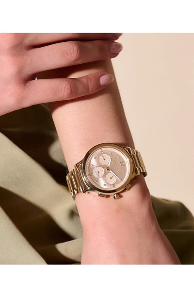 Olivia Burton Women's Sports Luxe Ion Plated Carnation Gold-tone Steel Watch 38mm In Rose Gold/ Gold