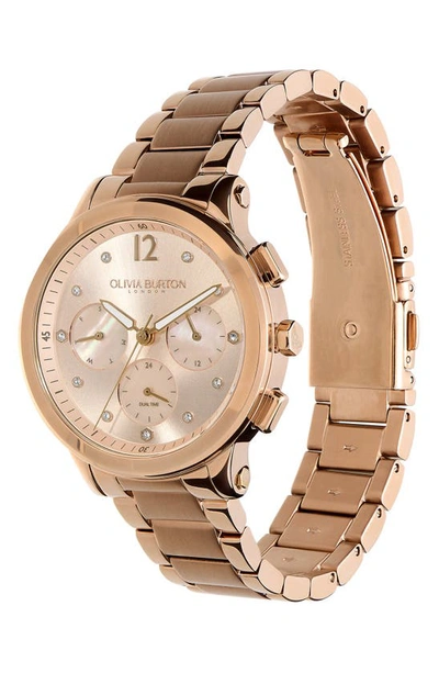 Shop Olivia Burton Sports Luxe Bracelet Watch, 38mm In Rose Gold/ Gold