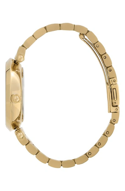 Olivia Burton Women's Signature Floral Ion Plated Gold-tone Steel Bracelet Watch 34mm In Green