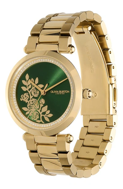 Shop Olivia Burton Signature Florals Bracelet Watch, 34mm In Green