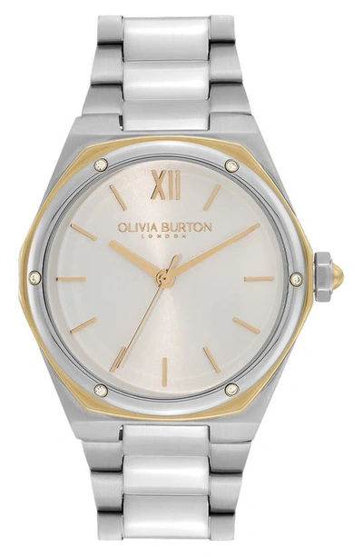 Shop Olivia Burton Sports Luxe Hexa Bracelet Watch, 33mm In Silver
