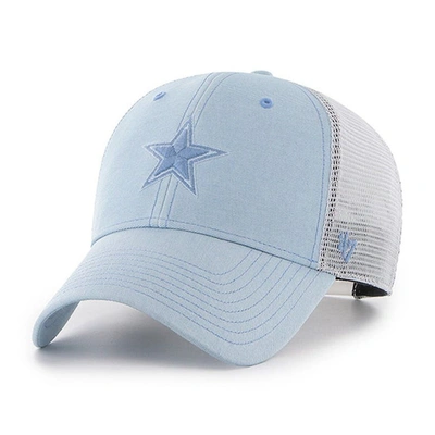 47 ' Light Blue Dallas Cowboys Haze Clean Up Trucker Snapback Hat