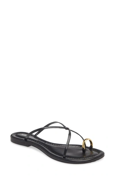 Shop Jeffrey Campbell Pacifico Slide Sandal In Black Gold
