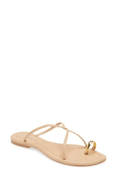 Shop Jeffrey Campbell Pacifico Slide Sandal In Beige Gold