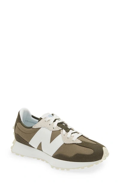 Shop New Balance Gender Inclusive 327 Sneaker In Military Olive/ White