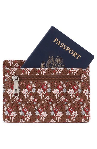 Shop Hobo Euro Slide Leather Credit Card Case In Ditzy Floral