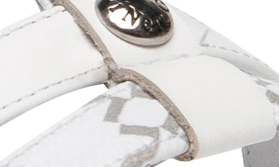 Shop Nerogiardini Logo T-strap Sandal In White