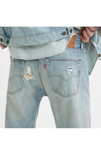 Shop Levi's 501® Original Ripped Patchwork Straight Leg Jeans In Grandmas House