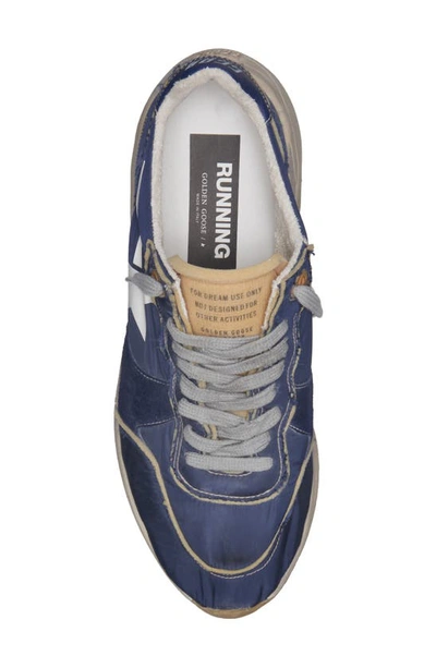 Shop Golden Goose Running Sole Sneaker In Dark Blue/ Beige/ White