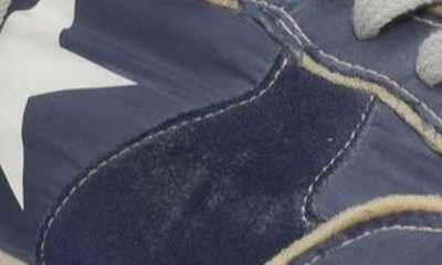 Shop Golden Goose Running Sole Sneaker In Dark Blue/ Beige/ White