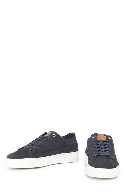 Barbour Liddesdale Quilted Shell And Woven Low-top Trainers In Navy Suede