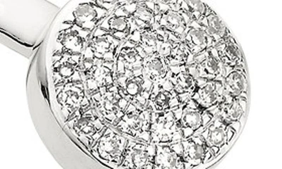 Shop Monica Vinader Ava Diamond Button Ring In Silver