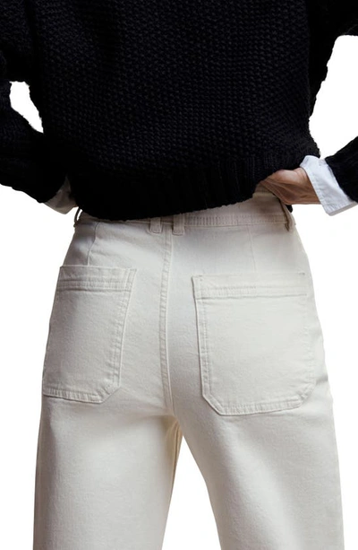 Mango Jeans Culotte High Waist Off White In Off White