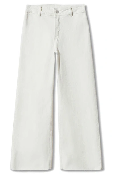 Mango Jeans Culotte High Waist Off White In Off White