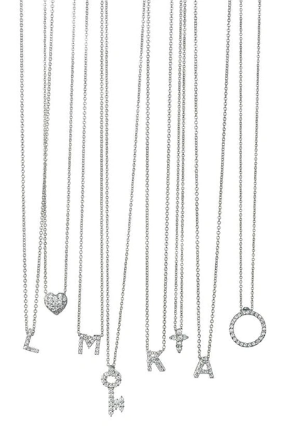 Shop Roberto Coin 'tiny Treasures' Diamond Heart Pendant Necklace In White