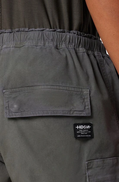 Shop Hudson Stretch Cotton Utility Shorts In Carbon