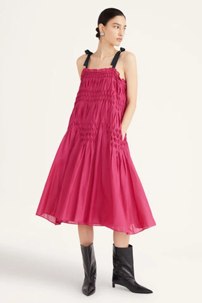 Shop Merlette Mabel Dress In Deep Pink