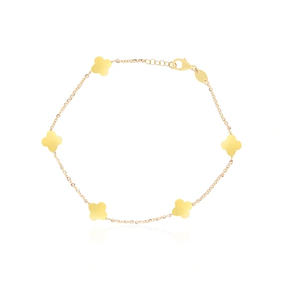 Shop The Lovery Mini Gold Clover Bracelet