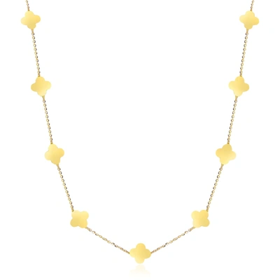 Shop The Lovery Mini Gold Clover Necklace