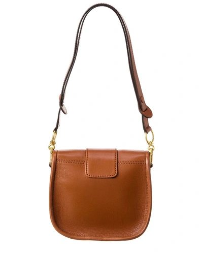 Shop See By Chloé Saddie Leather Shoulder Bag In Brown