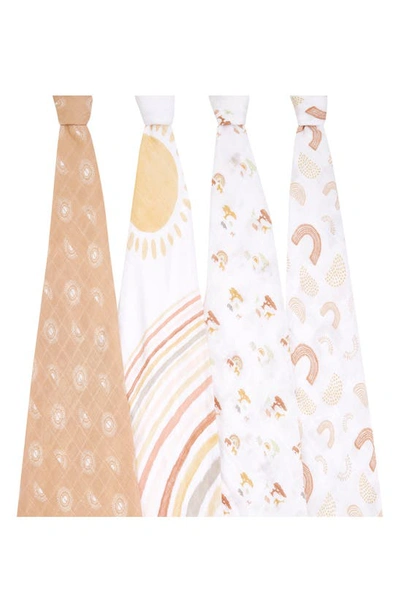 Shop Aden + Anais 4-pack Classic Swaddling Cloths In Keep Rising