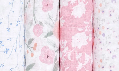 Shop Aden + Anais 4-pack Classic Swaddling Cloths In Ma Fleur