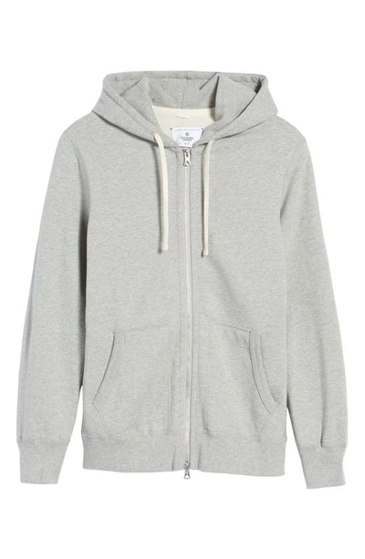 Shop Reigning Champ Midweight Terry Full-zip Hoodie In Heather Grey