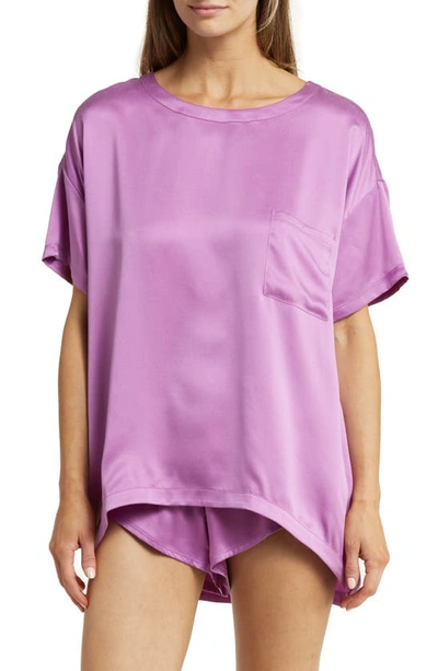 Shop Lunya Washable Silk Short Pajamas In Atmospheric Fuchsia