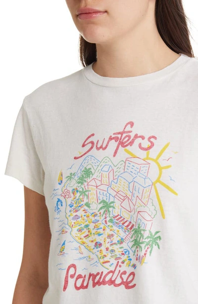 Shop Re/done Surfer's Paradise Cotton Graphic T-shirt In Vintage White
