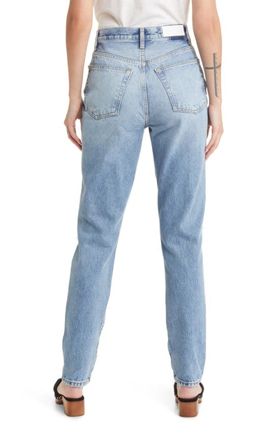 Shop Re/done Drainpipe Ripped Super High Waist Skinny Jeans In Destroy Wrecking Blue