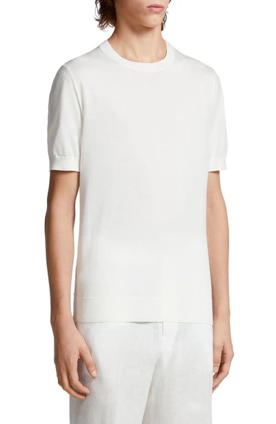 Shop Zegna Short Sleeve Premium Cotton T-shirt In White