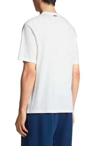 Shop Zegna High Performance™ Short Sleeve Wool T-shirt In White