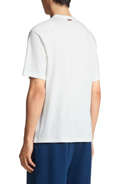 Zegna High Performance Wool T-shirt In White