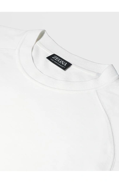 Shop Zegna High Performance™ Short Sleeve Wool T-shirt In White