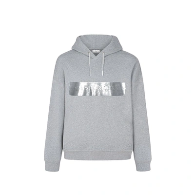 Givenchy Logo Hooded Sweatshirt In Grey ModeSens