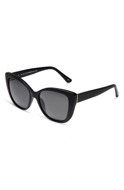 Shop Diff 54mm Square Sunglasses In Matte Black Grey Lens