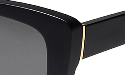 Diff 54mm Square Sunglasses In Matte Black Grey Lens