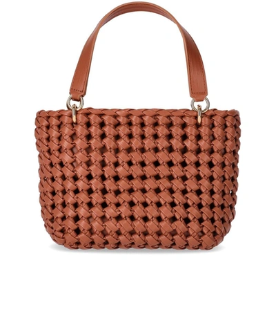 Shop Themoirè Kobo Light Brown Handbag In Leather