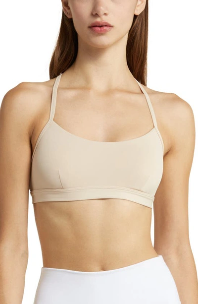 Shop Alo Yoga Airlift Intrigue Bra In Macadamia