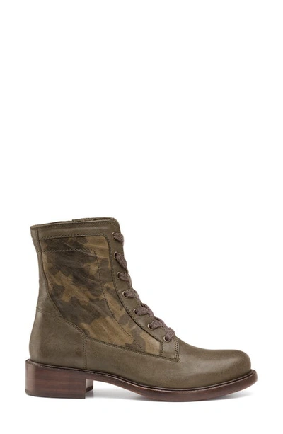 Shop Trask Brett Combat Boot In Olive Camouflage Leather