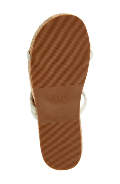 Shop Kaanas Ceiba Cork Sandal In Ivory