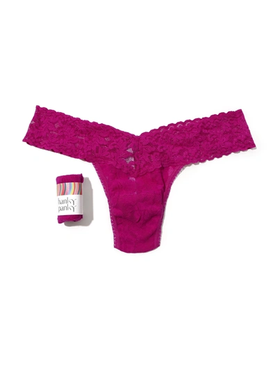 Hanky Panky Signature Lace Low Rise Thong In Pink