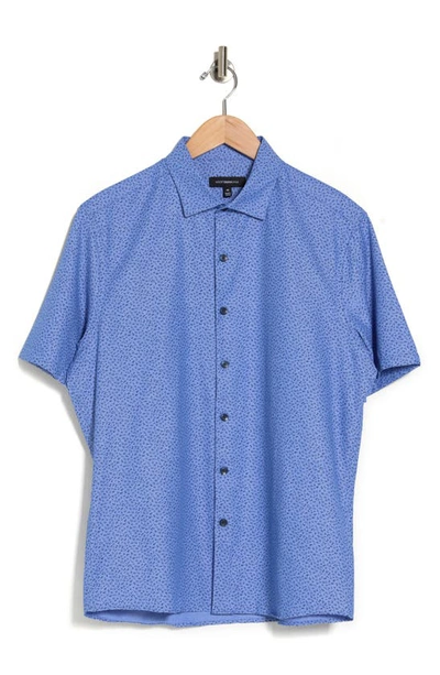 Shop Westzeroone Benedict Short Sleeve Button-up Shirt In Blue