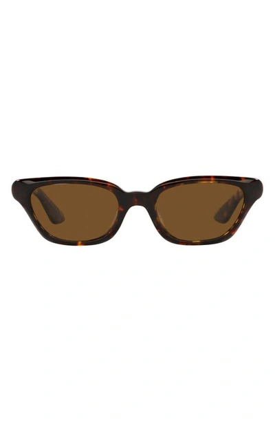 Shop Oliver Peoples X Khaite 1983c 52mm Irregular Sunglasses In Dark Tortoise