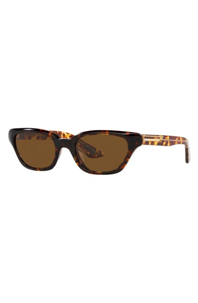 Shop Oliver Peoples X Khaite 1983c 52mm Irregular Sunglasses In Dark Tortoise